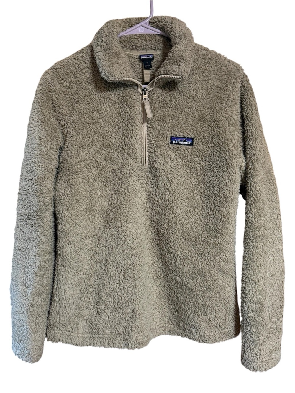 Patagonia Los Gatos Fleece Quarter-Zip Pullover Tan small
